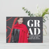 Vet Typografie Foto Afstuderen | Wit Kaart (Staand voorkant)