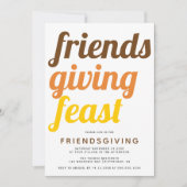 Vet typografie Friendsgiving herfst kleur Kaart (Voorkant)