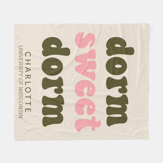 Vet Typografie Gepersonaliseerd Afstuderen Gift Do Fleece Deken (Voorkant (Horizontaal))