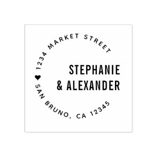 Vet Typografie & het Nieuwe Adres van de Terugkeer Rubberstempel