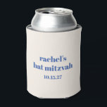 Vet Typografie Ivoor Blauw Aangepaste Schattige Ba Blikjeskoeler<br><div class="desc">Vet Typografie Ivoor Blauw Aangepaste Schattige Vleermuis Mitzvah Koelbox</div>