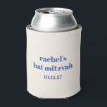Vet Typografie Ivoor Blauw Aangepaste Schattige Ba Blikjeskoeler<br><div class="desc">Vet Typografie Ivoor Blauw Aangepaste Schattige Vleermuis Mitzvah Koelbox</div>