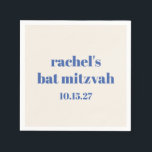 Vet Typografie Ivoor Blauw Aangepaste Schattige Ba Servet<br><div class="desc">Vet Typografie Ivoor Blauw Aangepaste Schattige Vleermuis Mitzvah Servetten</div>