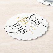 Vet Typografie laat dit doen sparen de Datum Kartonnen Onderzetters (Gekanteld)