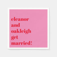 Vet Typografie Leuk Roze Rood Chique Modern Bruilo
