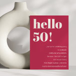 Vet Typografie Magenta Rood Ivoor Moderne Verjaard Kaart<br><div class="desc">Vet Typografie Magenta Rood Ivoor Moderne Verjaardagsfeestuitnodiging</div>