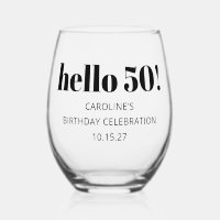 Vet Typografie Modern 50ste Verjaardagsfeestje Aan