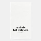 Vet Typografie Modern Gepersonaliseerd Wit Servet (Voorkant)