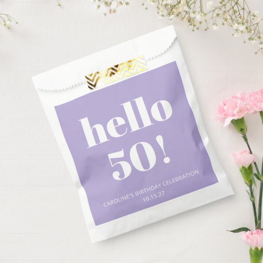 Vet Typografie Modern Lavendel Verjaardagsfeest Bedankzakje (Gezegeld)