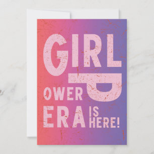 Vet Typografie Modern Meisje Power 8 maart Feestdagenkaart