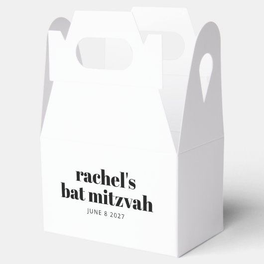Vet Typografie Modern Zwart Wit Gepersonaliseerd Bedankdoosjes (Geopend)
