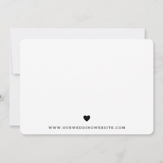 Vet Typografie Moderne bruiloft Save The Date (Achterkant)