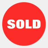 Vet Typografie Moderne, heldere, aangepaste verkoo Ronde Sticker (Voorkant)