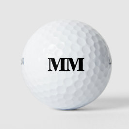 Vet Typografie Monogram Initialen Golfballen