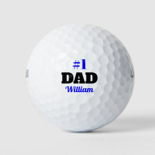 Vet Typografie Nummer 1 Papa Vaderdag Golfballen