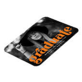 Vet Typografie Oranje Foto Afstuderen Magneet (Linkerzijde)