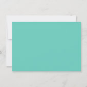 Vet Typografie Persoonlijke naam Seafoam Border Bedankkaart (Achterkant)
