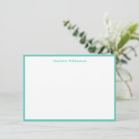 Vet Typografie Persoonlijke naam Seafoam Border