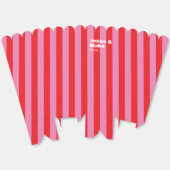 Vet Typografie, Roze en Rode Bruiloft Bedankdoosjes (Ongevouwen)