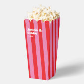 Vet Typografie, Roze en Rode Bruiloft Bedankdoosjes (Popped)