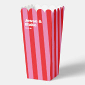 Vet Typografie, Roze en Rode Bruiloft Bedankdoosjes (Voorkant)