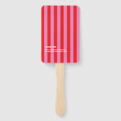 Vet Typografie, Roze en Rode Bruiloft Handwaaier (Achterkant)