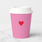 Vet Typografie, Roze en Rode Bruiloft Papieren Bekers (Achterkant)