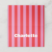 Vet Typografie, Roze en Rode Bruiloft Plaatskaartje (Buitenkant ongevouwen)