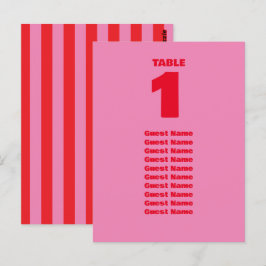 Vet Typografie, Roze en Rood Trouwteken Briefkaart