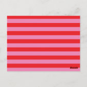 Vet Typografie, Roze en Rood Trouwteken Briefkaart (Achterkant)