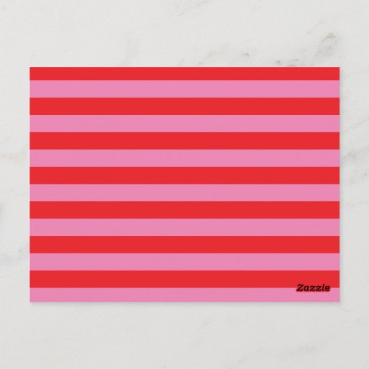 Vet Typografie, Roze en Rood Trouwteken Briefkaart (Achterkant)