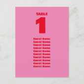 Vet Typografie, Roze en Rood Trouwteken Briefkaart (Voorkant)