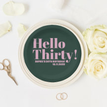 Vet Typografie Roze Modern 30ste Verjaardagsfeest