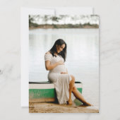 Vet Typografie Roze Rood Modern Baby shower Foto Kaart (Achterkant)