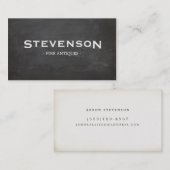 Vet Typografie Rustic Cool Black Visitekaartje (Voorkant / Achterkant)