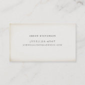 Vet Typografie Rustic Cool Black Visitekaartje (Achterkant)