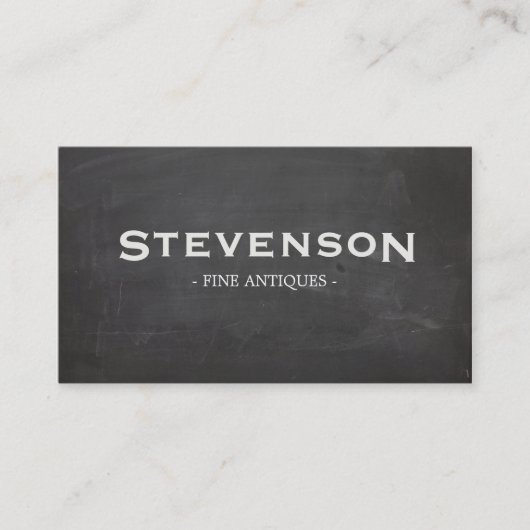 Vet Typografie Rustic Cool Black Visitekaartje (Voorkant)