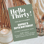 Vet Typografie Sage Green 30e verjaardag Kaart<br><div class="desc">Vet Typografie Sage Groen Modern 30e verjaardag Uitnodiging Vet Typografie Sage Groen Modern 30e verjaardag Party Uitnodiging... Vet Typografie Modern 30e verjaardag Foto Party Uitnodiging "Draaien 30 is nog nooit zo chique geweest! Maak van uw mijlpaal verjaardag een onvergetelijke met onze Bold Typography Sage Green Modern 30th Birthday Party uitnodiging....</div>