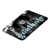 Vet Typografie Sky Blue Photo Afstuderen Magneet (Linkerzijde)