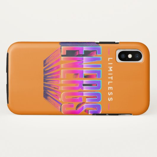 Vet Typografie Telefoon Hoesje met Gradient "Limit (Achterkant (horizontaal))