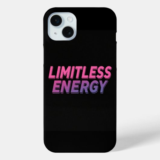 Vet Typografie Telefoon Hoesje met Gradient "Limit (Achterkant)