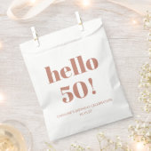 Vet Typografie Terracotta Modern 50ste verjaardag Bedankzakje (Geknipt)