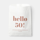 Vet Typografie Terracotta Modern 50ste verjaardag Bedankzakje (Voorkant)