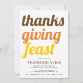 Vet typografie Thanksgiving herfst kleur Kaart (Voorkant)