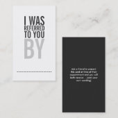 Vet Typografie Verwijzing Kaart Promotioneel (Voorkant / Achterkant)