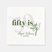 Vet Typografie w / Kalligrafie 50e Verjaardag Part Servet (Voorkant)