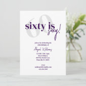 Vet Typografie w / Kalligrafie 60 is Sexy Verjaard Kaart (Staand voorkant)