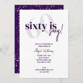 Vet Typografie w / Kalligrafie 60 is Sexy Verjaard Kaart