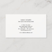 Vet Typografie Wit Modern Zilver Streep Visitekaartje (Achterkant)