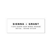 Vet Typografie Wood Return Adres Rubber Stempel (Afrduk)